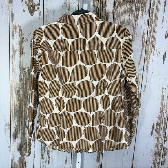 Boden, Brown and White Button Down Shirt. Size 10R. In excellent condition! - Picture 6 of 6